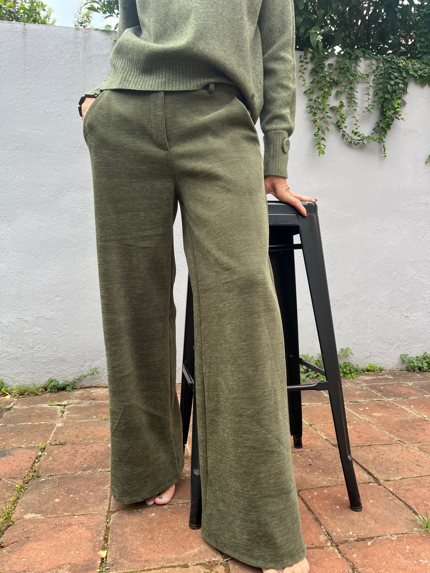 PANTALON MINI PANA PALAZZO